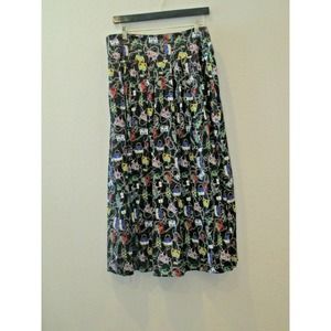 SETRMS Maxi Skirt Pleated Handbag Design Print- Size 44 (Large)